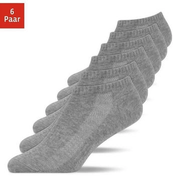 Snocks Damen Sneakersocken GOTS grau