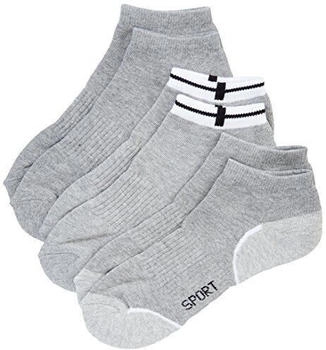 Nur Der Herren 3er Pack Sneaker Sport atmungsaktiv graumel