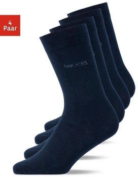 Snocks Business Socken aus Bio-Baumwolle 4er-Pack blau schwarz