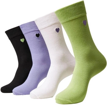 Urban Classics Heart Socks 4-Pack Socken Herz Strümpfe multi