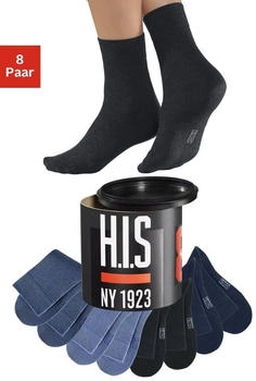 H.I.S Jeans Socken Dose 8-Paar schwarz marine jeans