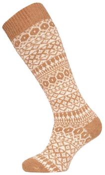 HomeOfSocks Kniestrümpfe Skandinavisch braun Lammwolle Paar