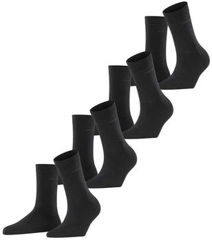 Esprit Solid SO Baumwolle einfarbig Multipack Socken schwarz 4er Pack