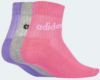 Adidas Linear Kids Ankle Freizeitsocken JF8541 pink fusion violet fusion grau