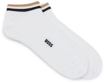 Hugo Boss Zweier-Pack Sneakers-Socken Signature-Streifen 50491192 weiß