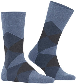 Burlington Socken Herren baumwolle blau gemustert