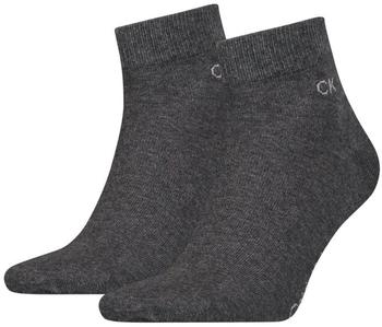 Calvin Klein Casual Flat Knit Baumwolle Herren Viertel-Socken 2er-Pack