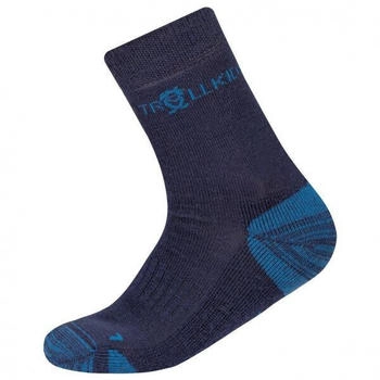 Trollkids Preikestolen Wandersocken blau mittelblau