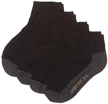 Camano Sport Quarter 4er Sportsocken schwarz 5932