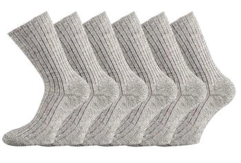 TippTexx 24 Paar Wollsocken 100% Schafwolle Plüschsohle Antiloch-Garantie