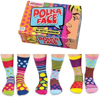 United Oddsocks Socken Polka Face 6er Set