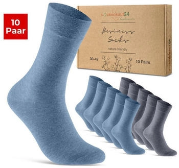 sockenkauf24 Premium Socken Baumwolle Komfortbund ohne Naht 70101T jeansblau