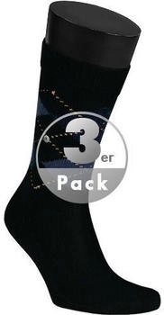 Burlington Socken Herren Mikrofaser blau gemustert