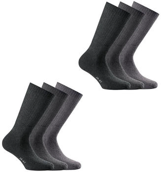 Rohner Basic Sport Socken 6er Pack hellgrau grau dunkelgrau