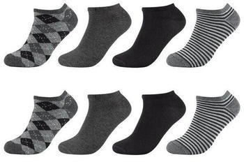 s.Oliver Unisex Sneakersocken 8er Pack schwarz
