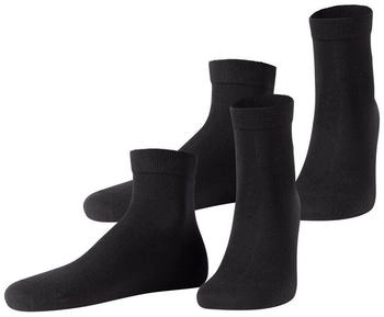 Joop! Kurzsocken Unisex Quarter-Socken 2er Pack Premium schwarz