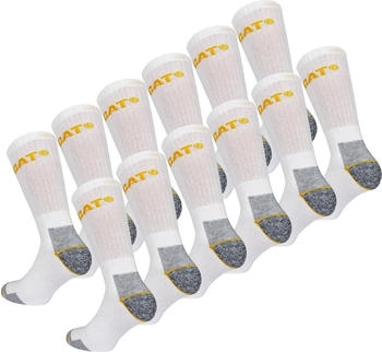 Caterpillar Paar Socken verstärkte Spitze Ferse baumwolle weiß