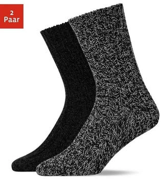 Snocks Socken schwarz schwarzmeliert
