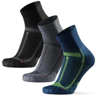 Danish Endurance Sportsocken dunkelblau grau limette schwarz