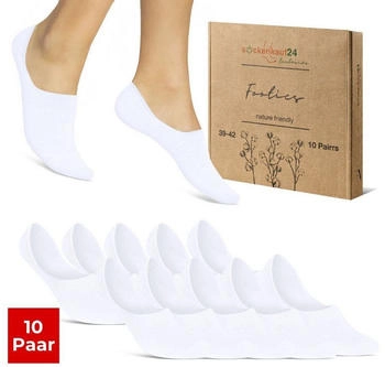 sockenkauf24 Unsichtbare Sneaker Socken Baumwolle Silikonpad