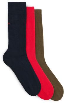 HUGO Socken Label-Stitching 3er-Pack
