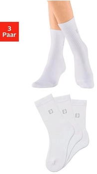 Elbsand Socken 3er-Pack Frottee und eingestricktem Logo wei&szlig;