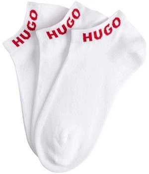 HUGO Knöchelsocken Logo-Bündchen 50516407 weiß