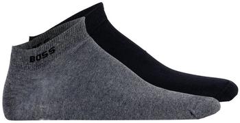 Hugo Boss Sneakersocken AS Uni CC 4-Paar Logo am Bündchen 031 grey