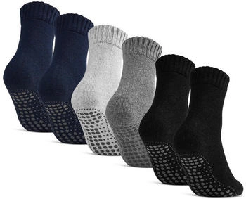 sockenkauf24 ABS Socken Wolle 21463 Farbmix