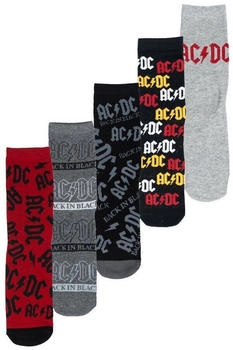 United Labels AC DC Rockband Socken Sneaker Strümpfe 5er Pack