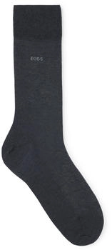 Hugo Boss Mittelhohe Logo-Socken aus &auml;gyptischer Baumwolle merzerisiertem Finish 50469837 dunkelgrau