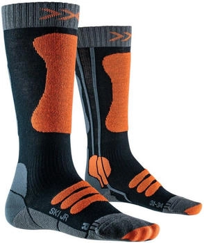 X-Socks Skisocken Junior G047 anthrazit meliert x-orange