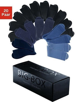 H.I.S Jeans Businesssocken Box Paar 10x schwarz 10x blau