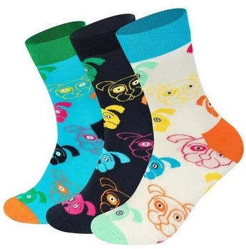 Happy Socks Basicsocken 3-Pack Mixed Dog Socks Geschenkset aus nachhaltiger Baumwolle