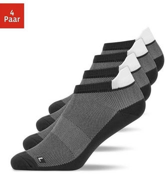 Snocks Laufsocken grau schwarz wei&szlig;