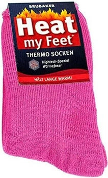 Brubaker Paar Heat my Feet Uni Thermo Socken pink