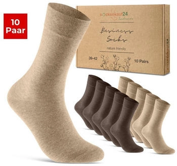 sockenkauf24 Premium Socken Baumwolle Komfortbund ohne Naht 70101T sand braun