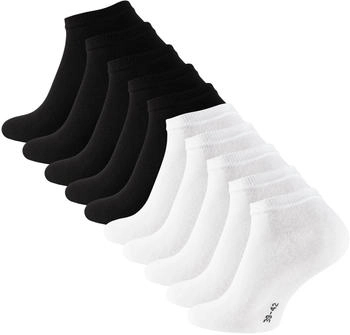 Cotton Prime Paar Sneaker Socken baumwolle grau weiss