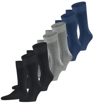 Falke Happy 6-Pack M SO Baumwolle einfarbig Paar Mehrfarbig Sortiment 0020