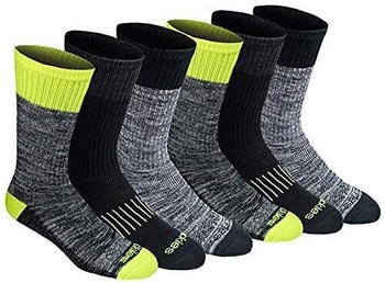 Dickies Dri-Tech Moisture Control Crew Socken hi-vis gelb schwarz 6er Pack