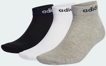 Adidas Think Linear Ankle Socken 3 Paar Medium Grey Heather / White / Black (IC1306)