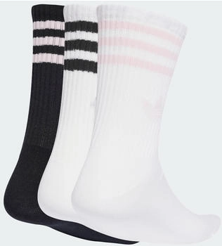 Adidas 3-Streifen Crew Socken 3 Paar White / Black / Clear Pink (JV7405)