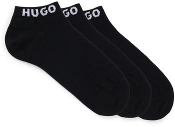 HUGO Dreier-Pack Sneakers-Socken mit Logo-Bündchen - Style 3P AS UNI CC W 50516407 Schwarz
