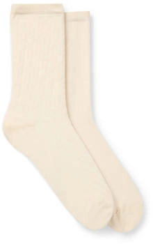 Hugo Boss Zweier-Pack mittelhohe Socken aus Stretch-Baumwolle - Style 2P RS Monogram CC W 50515062 Natur