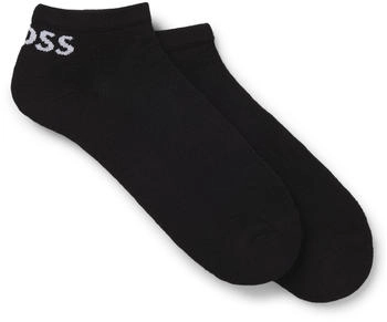 Hugo Boss Knöchellange Socken aus elastischem Baumwoll-Mix im Zweier-Pack - Style 2P AS Sport CC 50469859 Schwarz