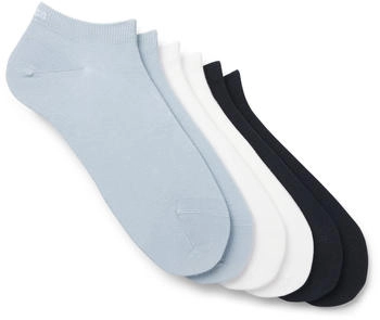 HUGO Sechser-Pack Sneakers-Socken aus Baumwoll-Mix mit Logos - Style 6P AS UNI CC 50516395 Schwarz / Weiß / Blau