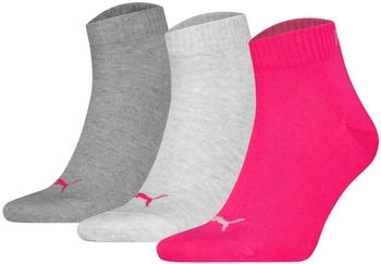 Puma Quartersocken 3er Pack logo einfarbig