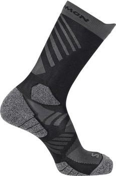 Salomon Aero Crew Laufsocken grau schwarz