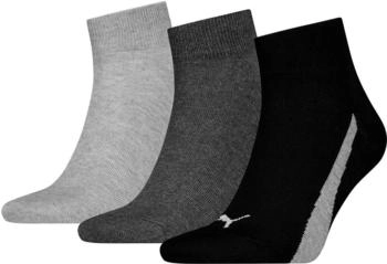 Puma Lifestyle Quarter Socks schwarz grau