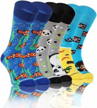 Sesto Senso Lustige Socken bunte verrückt Baumwolle gemustert